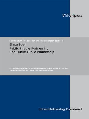 cover image of Public Private Partnership und Public Public Partnership